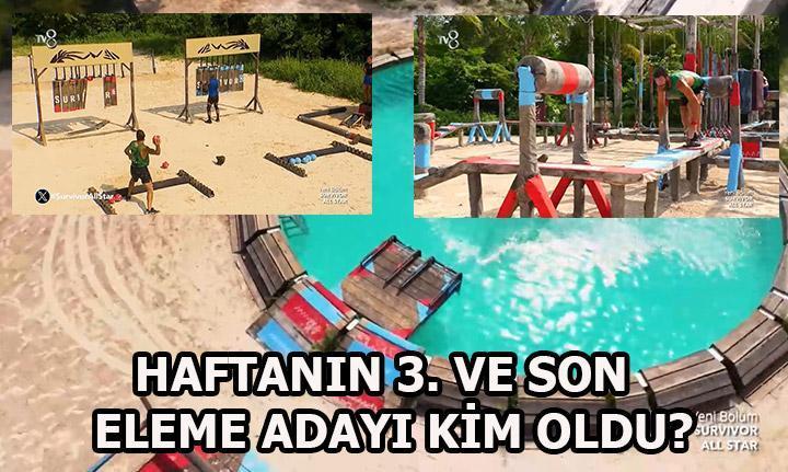 SURVİVOR 3. VE SON ELEME ADAYI KİM OLDU? 🏃‍♀️🏃‍♂️ Survivor All Star 2024 dokunulmazlık oyununu hangi takım kazandı? Survivor’da haftanın eleme adayları belli oldu! – Milliyet