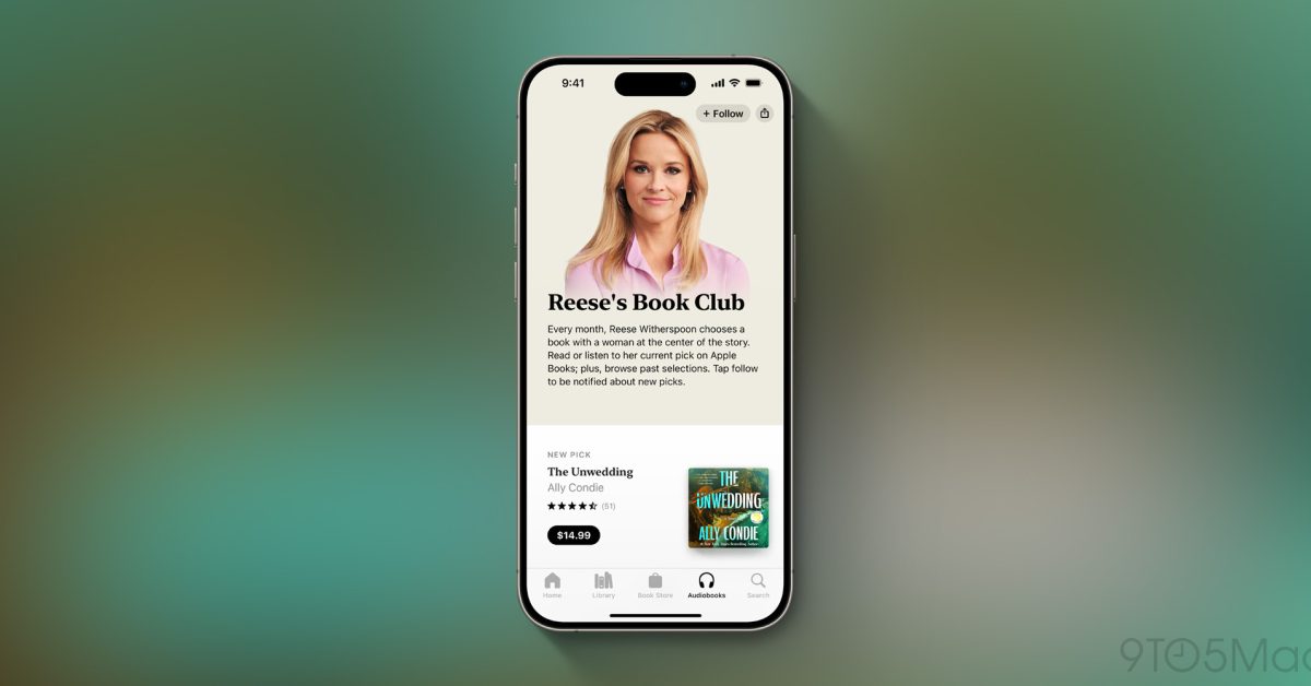 Apple Books is now the official audiobook home of Reese’s Book Club - 9to5Mac